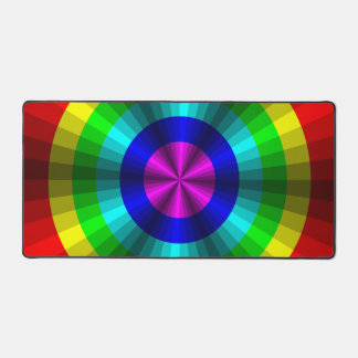 Optical Illusion Rainbow Desk Mat