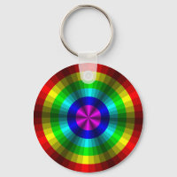 Optical Illusion Rainbow Keychain