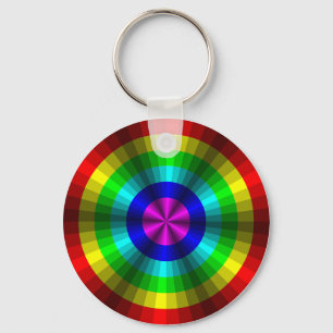Optical Illusion Rainbow Keychain