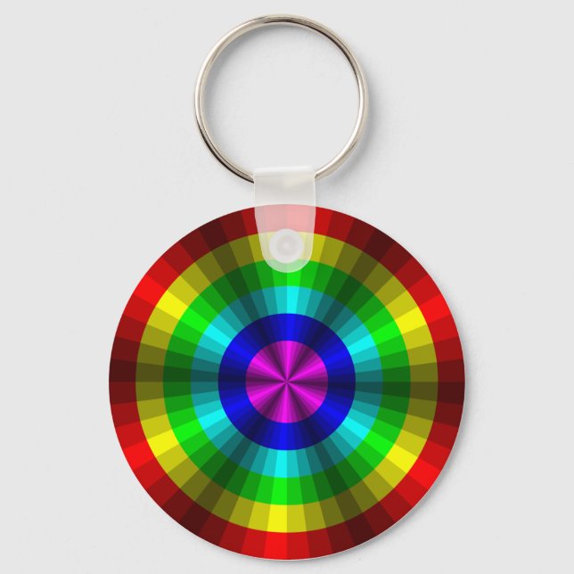 Optical Illusion Rainbow Keychain (Front)