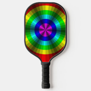Optical Illusion Rainbow Pickleball Paddle