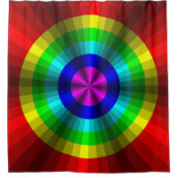 Optical Illusion Rainbow Shower Curtain