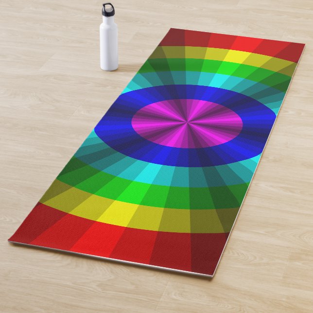 Optical Illusion Rainbow Yoga Mat (In Situ)