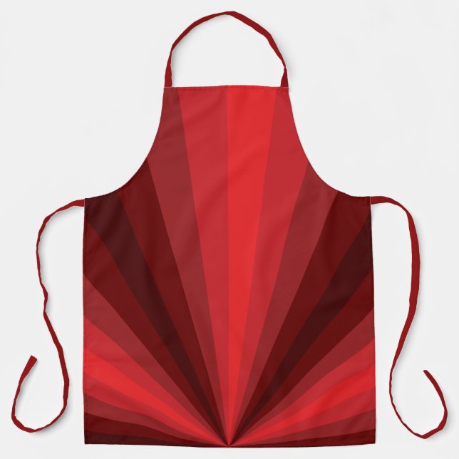 Optical Illusion Red All-Over Print Apron (Front)