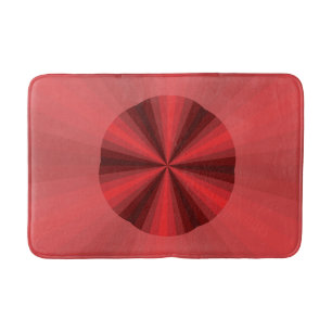 Optical Illusion Red Bath Mat