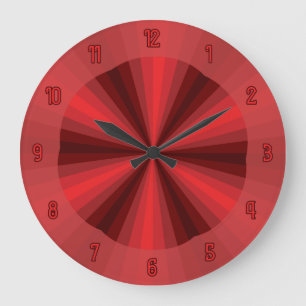 Optical Illusion Red Clock