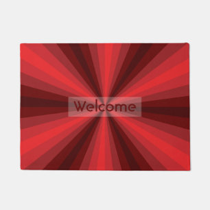 Optical Illusion Red Doormat