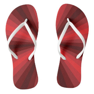 Optical Illusion Red Flip Flops