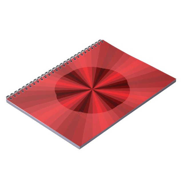 Optical Illusion Red Notebook (Left Side)