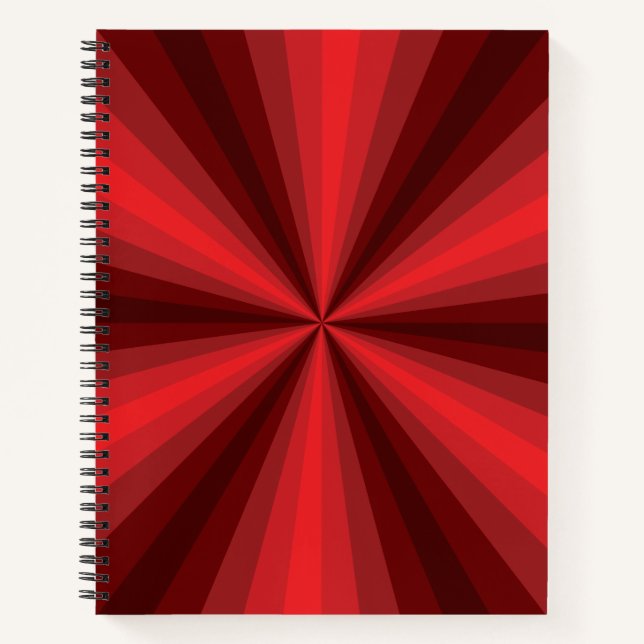 Optical Illusion Red Spiral Notebook (Front)