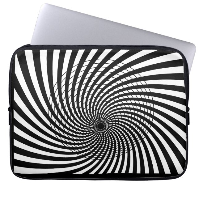 OPTICAL ILLUSION Retro Art Laptop Sleeve (Front)