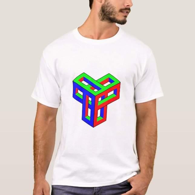 Optical Illusion RGB Blocks T-Shirt (Front)