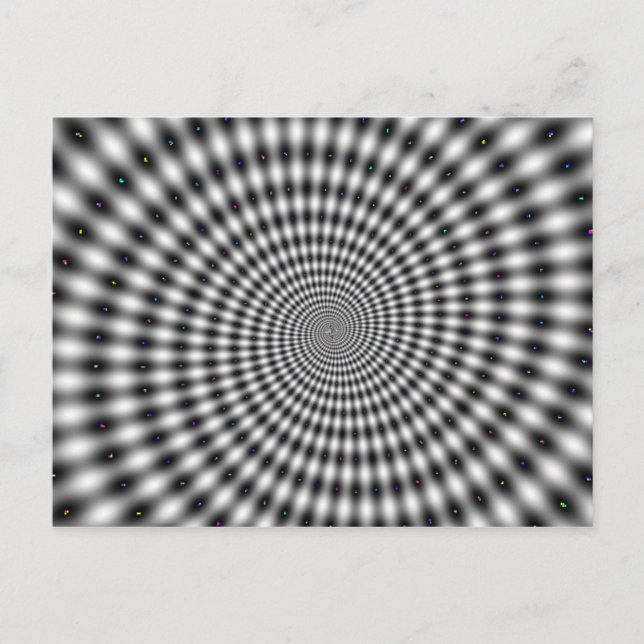 Optical illusion spiral postcard (Front)
