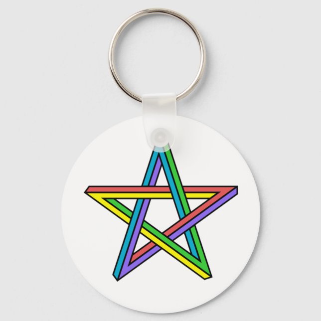 Optical illusion Star Keychain (Front)