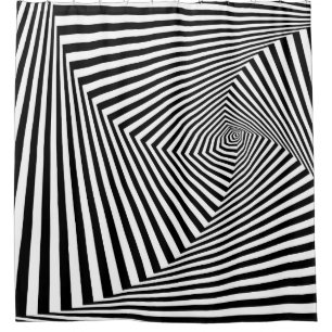 Optical Illusion: Striped Geometric Abstract.