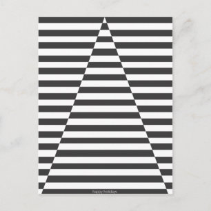 Optical Illusion Tree - Happy Holidays Holiday Postcard