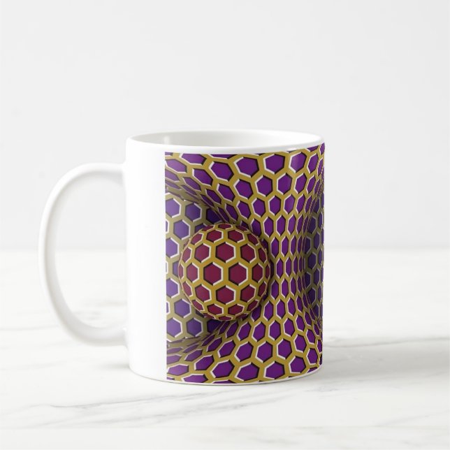 Optical Illusion Trick Rotation Turning Drink Tea Coffee Mug (Left)