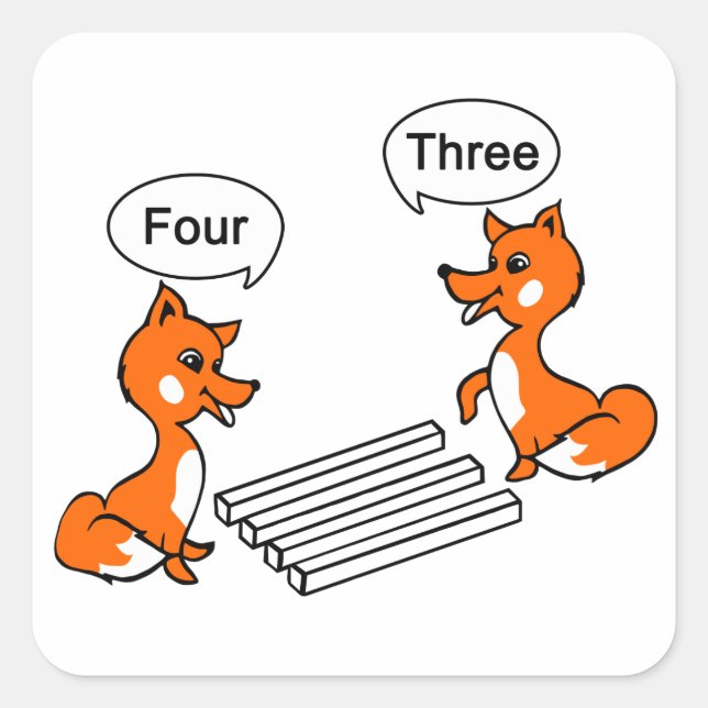 Optical illusion Trick Square Sticker (Front)