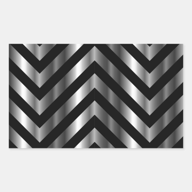 Optical illusion with metal bars and zig zag lines sticker (Front)