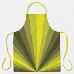 Optical Illusion Yellow All-Over Print Apron