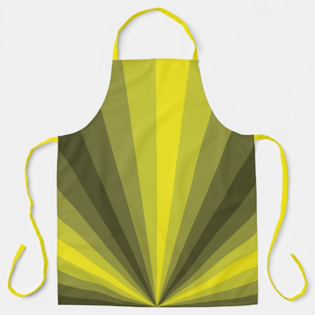 Optical Illusion Yellow All-Over Print Apron (Front)