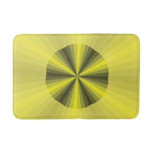 Optical Illusion Yellow Bath Mat