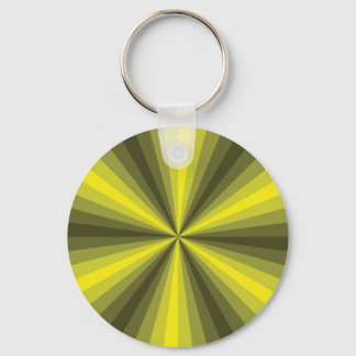 Optical Illusion Yellow Keychain