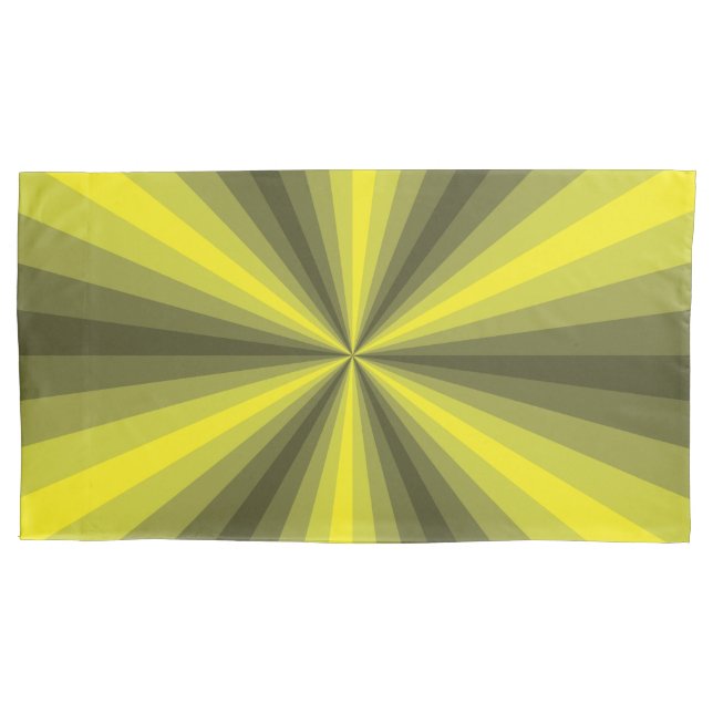 Optical Illusion Yellow Pillow Case (Front)