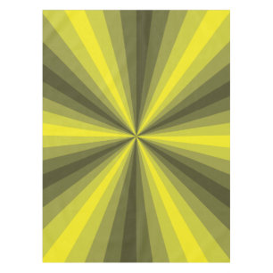 Optical Illusion Yellow Tablecloth