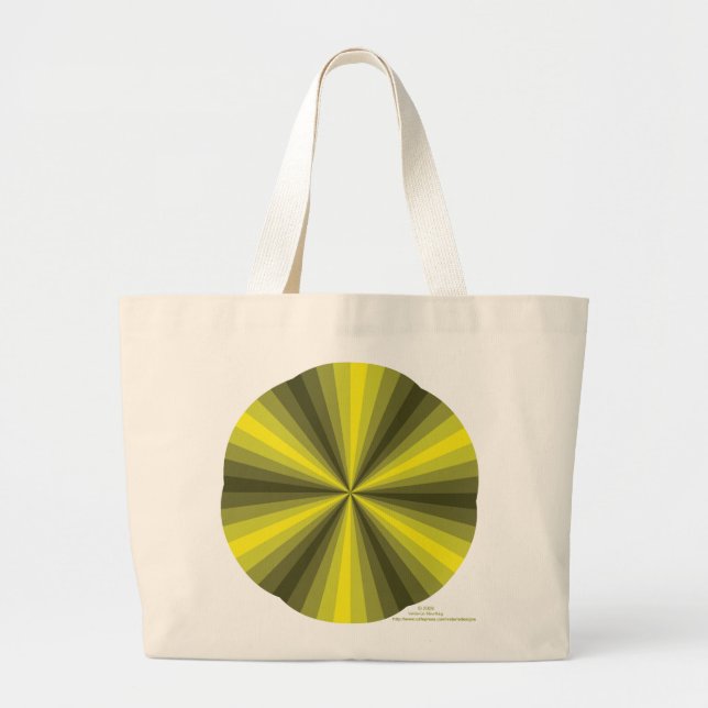 Optical Illusion Yellow Tote Bag (Front)
