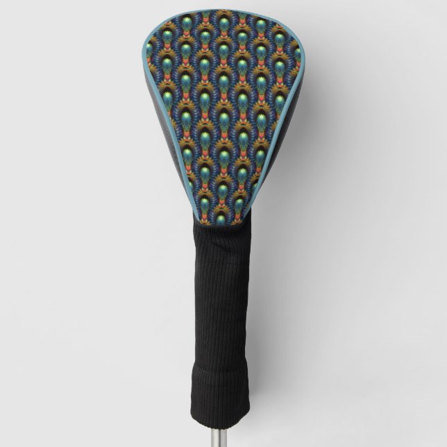 Optical Illusionary Fractals pattern Golf Head Cover (Front)