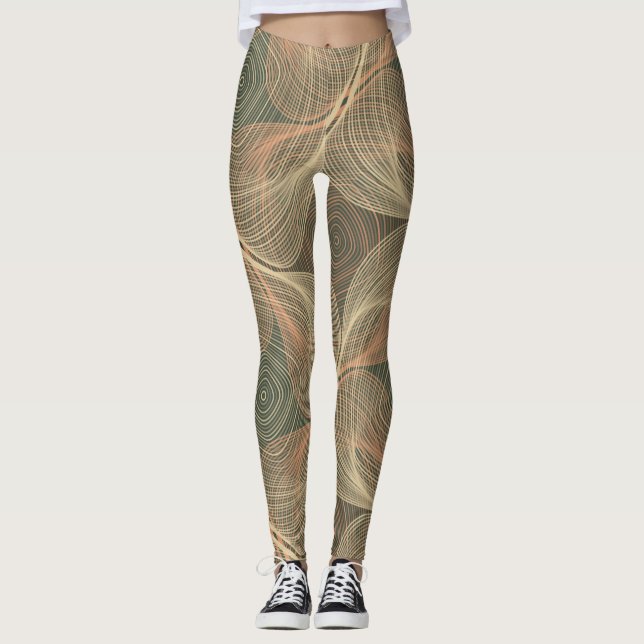 Optical Illusions: Geometric Intrigue Leggings (Front)
