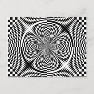 Optical illusions postcard