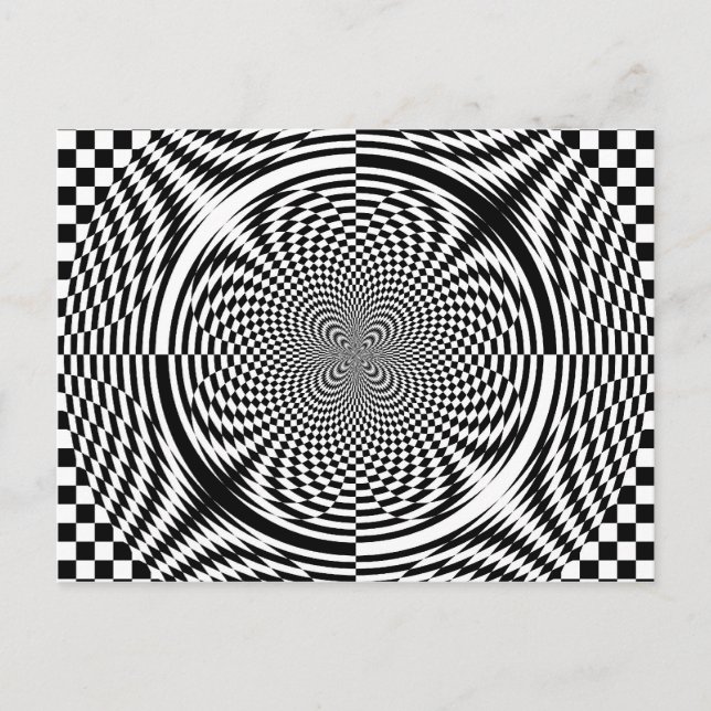 Optical illusions postcard (Front)