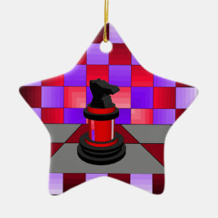 Optical Knight Chess CricketDiane 2013 Ceramic Ornament