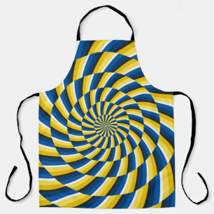 Optical motion illusion Vintage background. Yellow Apron