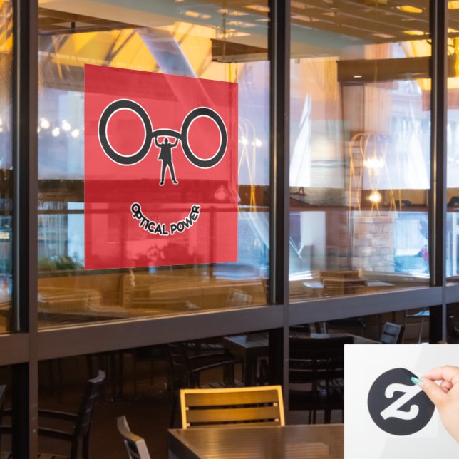 Optical Power Window Cling (Restaurant Window)