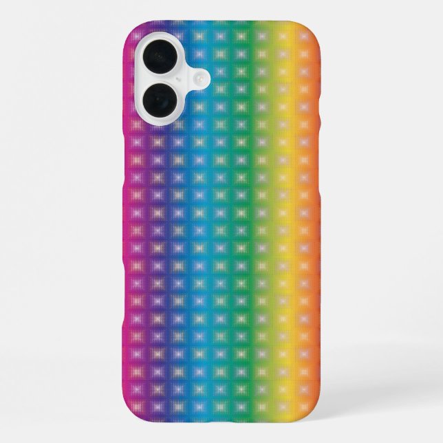 Optical rainbow pattern design iPhone case (Back)