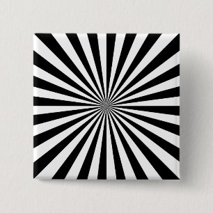 Optical Sun Burst Spinning Wheel Design 2 Inch Square Button