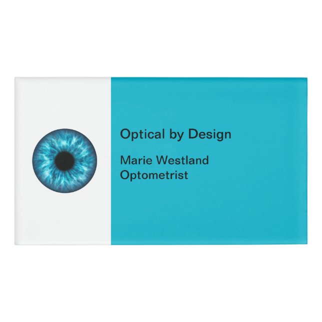 Optical Theme Optician Staff Name Tags (Front)