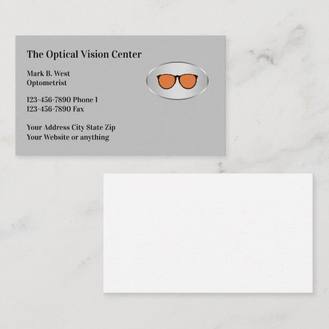 Optical Vision Theme Business Cards (Front/Back)