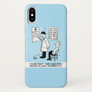 Optician Checks Spelling on Optical Wall Chart Case-Mate iPhone Case