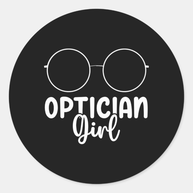 Optician Classic Round Sticker (Front)