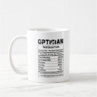 Optician Nutritional Facts 11oz Mug
