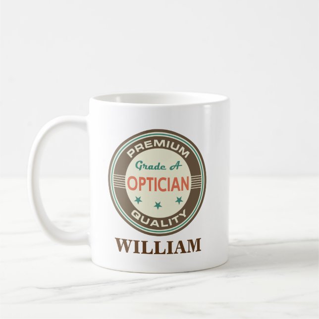 Optician Personalized Office Mug Gift (Left)