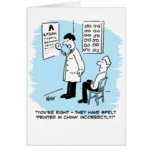 Opticien amusant Faire un test ophtalmologique au