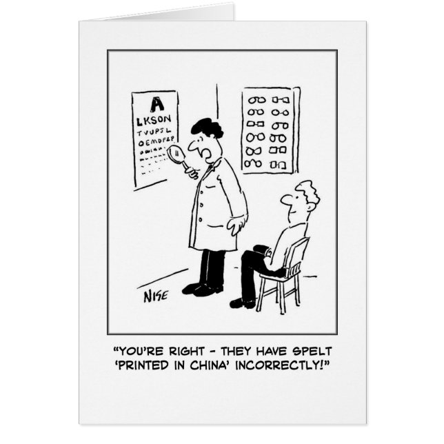 Opticien qui fait un test ophtalmologique (Devant)