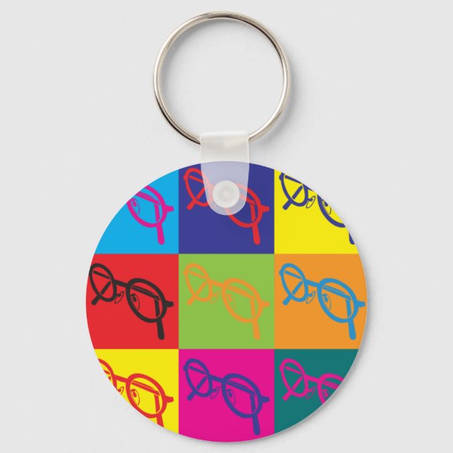 Optics Pop Art Keychain (Front)