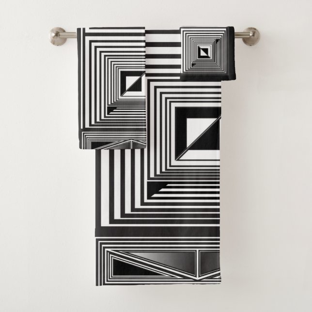 Optics thru Shapes  Bath Towel Set (Insitu)
