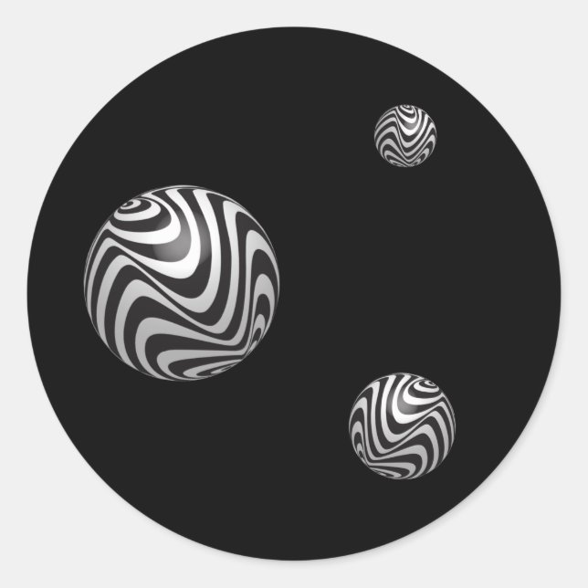 Optics thru Shapes Classic Round Sticker (Front)